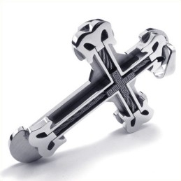 Pandantiv Din Titan Cu Cruce Sport La Modă (Negru)