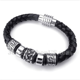 Brățară Din Piele Și Titan Pentru Bărbați