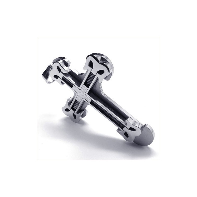Pandantiv Din Titan Cu Cruce Sport La Modă (Argint)