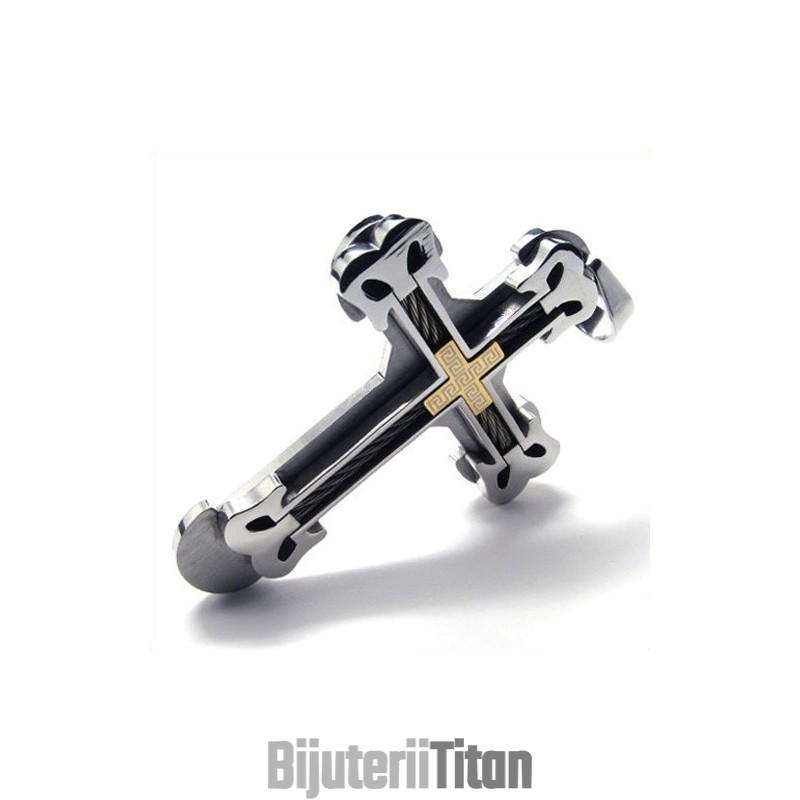 Pandantiv Din Titan Cu Cruce Sport La Modă (Auriu) Pandantiv Din Titan Cu Cruce Sport La Modă (Auriu)