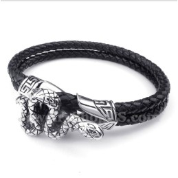 Brățară Din Piele Și Titan Pentru Bărbați