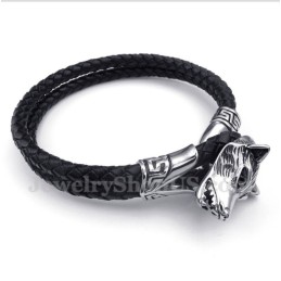 Brățară Din Piele Și Titan Pentru Bărbați