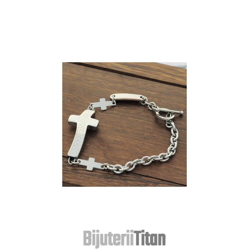 Brățări Bărbătești Din Titan Cu Cruce Brățări Bărbătești Din Titan Cu Cruce