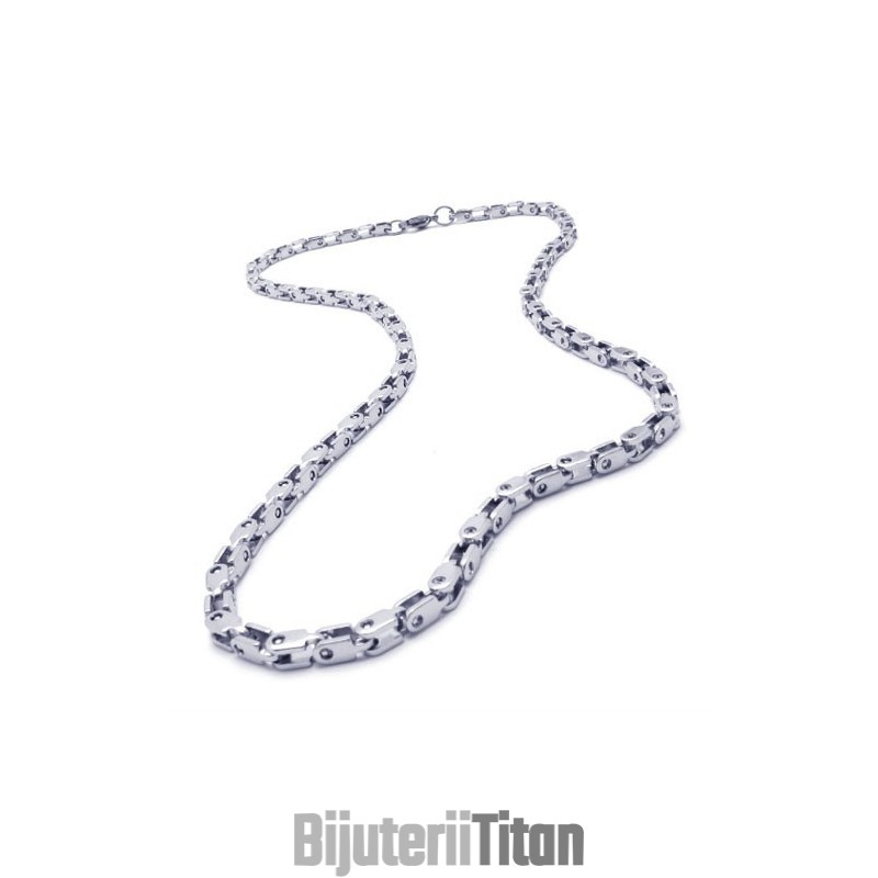 Colier Fin Din Titan Și Argint De 20,5 Inci