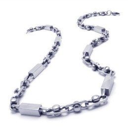 Colier Cuboid Din Titan Și Argint De 21,9 Inci