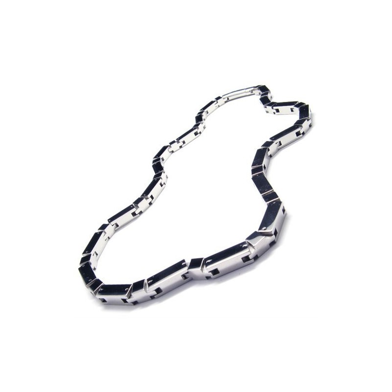 Colier Cuboid Din Titan Și Argint De 20,5 Inci