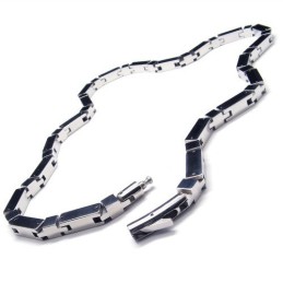 Colier Cuboid Din Titan Și Argint De 20,5 Inci