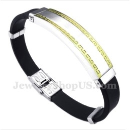 Brățară Bărbătească Din Titan Și Cauciuc