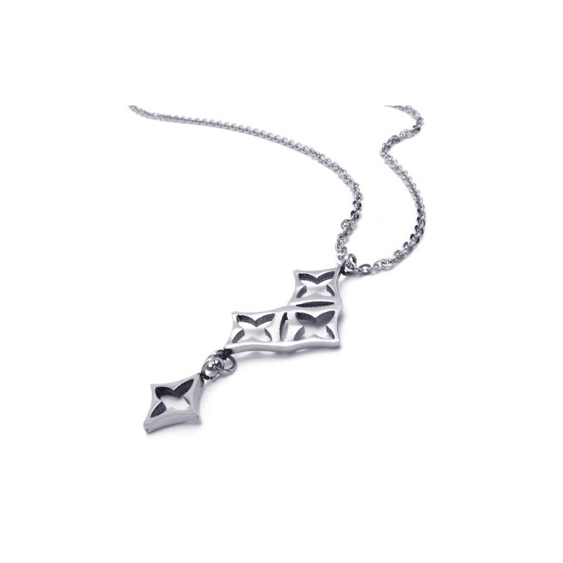 Colier Cu Stele Din Titan Și Argint De 15,4 Inci Colier Cu Stele Din Titan Și Argint De 15,4 Inci