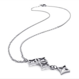 Colier Cu Stele Din Titan Și Argint De 15,4 Inci