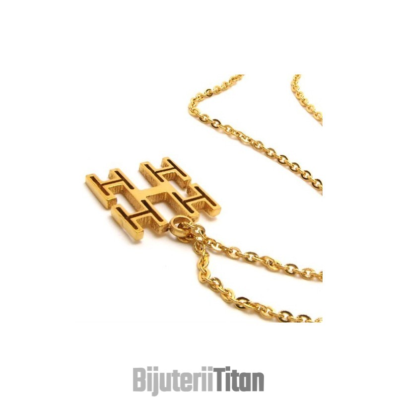 Colier Cu Lanțuri Aurii Din Titan De 15,7 Inci Colier Cu Lanțuri Aurii Din Titan De 15,7 Inci