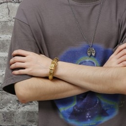 Brățară Bărbătească Din Titan Cu Model Vintage De Solzi De Dragon