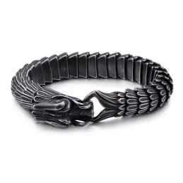 Brățară Bărbătească Din Titan Cu Model Vintage De Solzi De Dragon