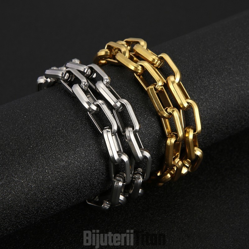 Brățară Pătrată Din Titan Rock Hip-Hop Pentru Bărbați