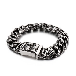 Brățară Cool Cu Craniu Din Titan, Bijuterii Elegante Pentru Bărbați, Din Titan