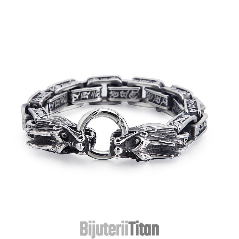 Bijuterii Cool Cu Cap De Dragon Din Titan Pentru Bărbați, Vintage, Cu Model De Tide, Pentru Bărbați, Brățări Din Titan Cu Dragon Bijuterii Cool Cu Cap De Dragon Din Titan Pentru Bărbați, Vintage, Cu Model De Tide, Pentru Bărbați, Brățări Din Titan Cu Dragon