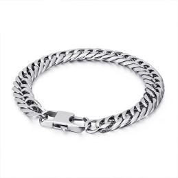 Brățară Tide Accessories Fashion Titan Pentru Bărbați Cu Lanț De Vertebre, Cataramă Pătrată