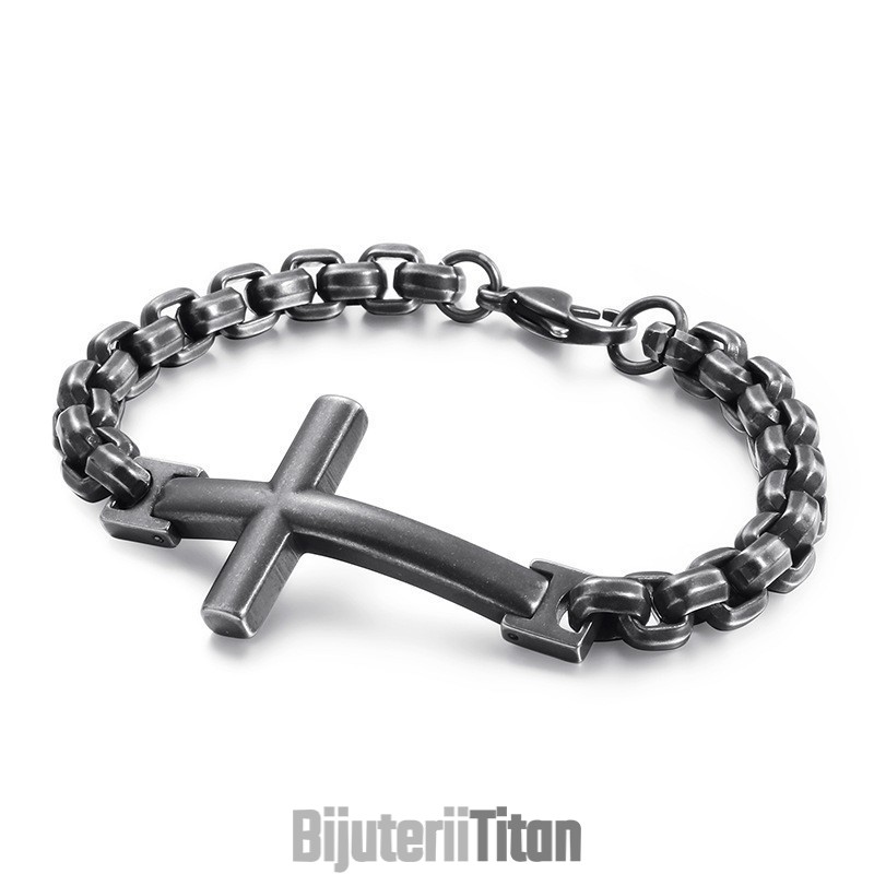 Brățară Titanium Tide Pentru Bărbați Brățară Titanium Tide Cu Cruce Pătrată Pentru Bărbați Accesorii Tide Pentru Bărbați