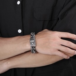 Brățară Vintage Cool Din Titan Cu Cap De Leu Pentru Bărbați