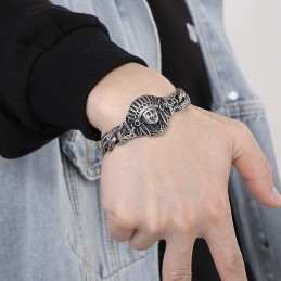 Brățară Bărbătească Din Titan Cu Model Retro Cool Chief Pentru Bijuterii De Turnare Nouă
