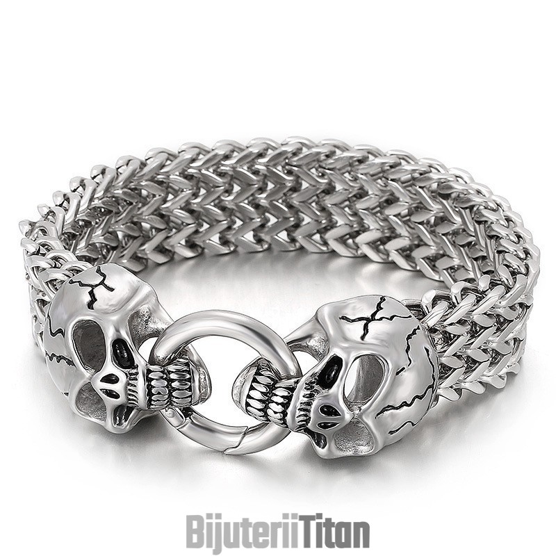 Brățară Elegantă Și Modernă Cu Craniu Din Titan, De Vânzare Brățară Elegantă Și Modernă Cu Craniu Din Titan, De Vânzare