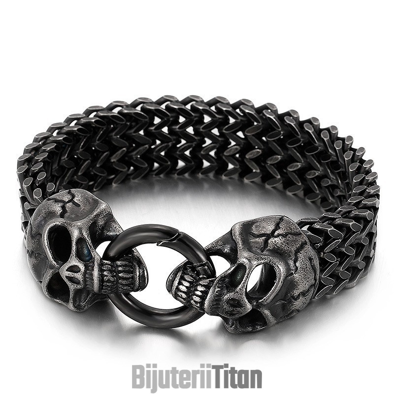 Brățară Elegantă Și Modernă Cu Craniu Din Titan, De Vânzare Brățară Elegantă Și Modernă Cu Craniu Din Titan, De Vânzare