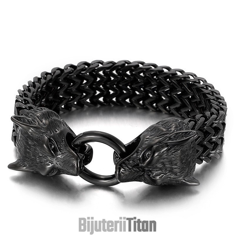Brățară Elegantă Și Modernă Din Titan Cu Cap De Lup Brățară Elegantă Și Modernă Din Titan Cu Cap De Lup