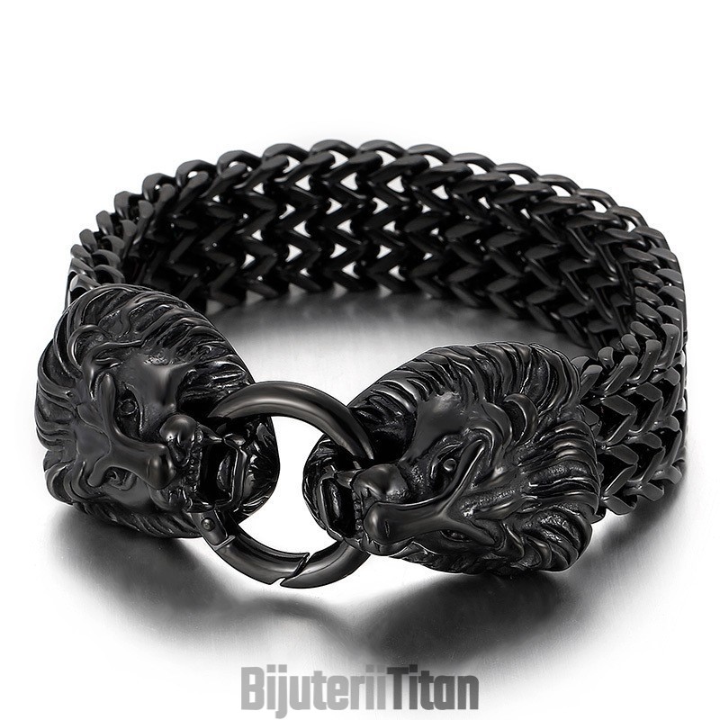 Brățară Elegantă Și Modernă Din Titan Cu Cap De Leu