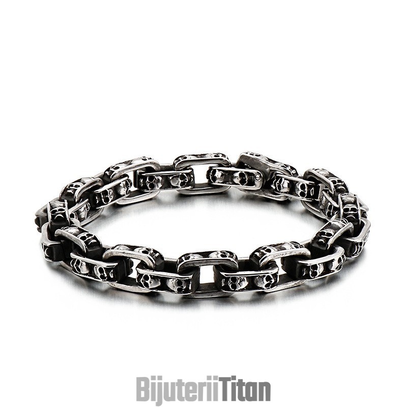 Brățară Cu Craniu Din Titan, Brățară Chic Cu Fantomă De Motociclist, Bijuterii Din Titan Brățară Cu Craniu Din Titan, Brățară Chic Cu Fantomă De Motociclist, Bijuterii Din Titan