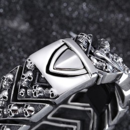 Brățară Din Titan Cu Craniu Mare, La Modă Și Elegantă