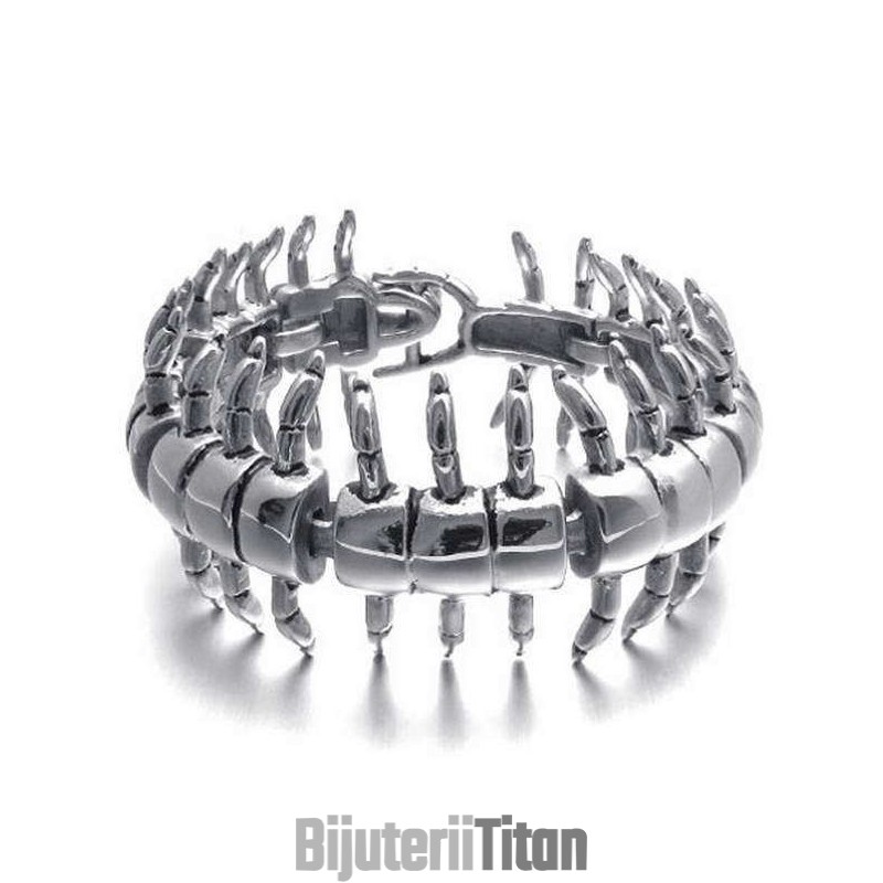 Brățară Bărbătească Din Titan Cu Centipede Zoo Brățară Bărbătească Din Titan Cu Centipede Zoo