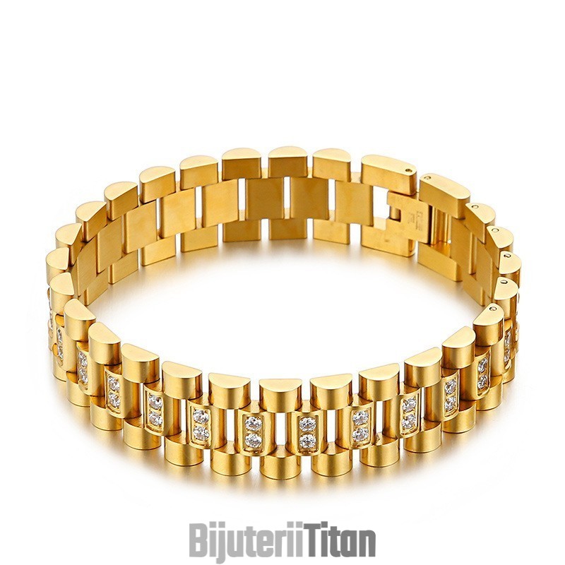 Brățară Bărbătească Cu Diamante