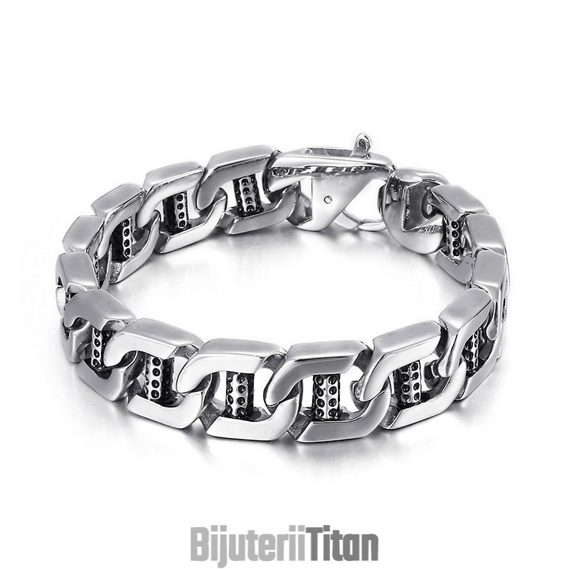 Brățară Bărbătească Chic Wind Hollow Dice Dot Hole Coloan Titan Brățară Bărbătească Chic Wind Hollow Dice Dot Hole Coloan Titan