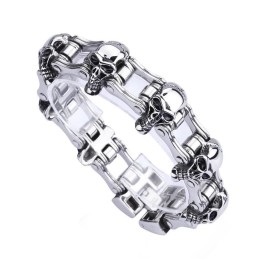 Brățară Bărbătească Din Titan Cu Craniu, Stil Chic, Motociclist