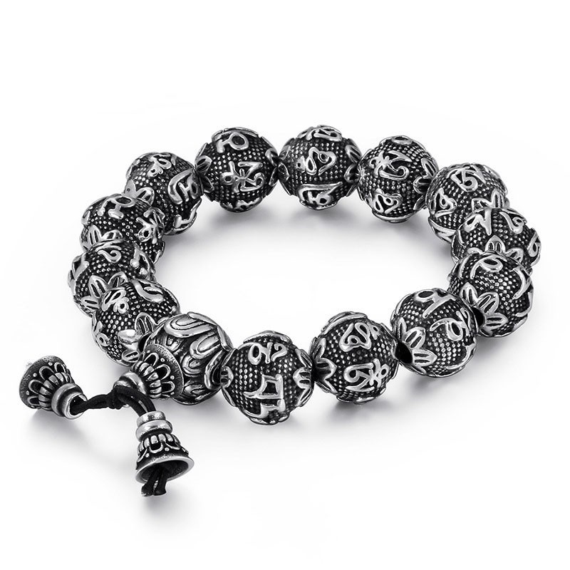Brățară De Titan Pentru Bărbați, Bijuterii De Modă Din Titan, Șase Cuvinte Ale Adevărului, Buddha, Cu Mărgele, Brățară Din Titan Brățară De Titan Pentru Bărbați, Bijuterii De Modă Din Titan, Șase Cuvinte Ale Adevărului, Buddha, Cu Mărgele, Brățară Din Titan
