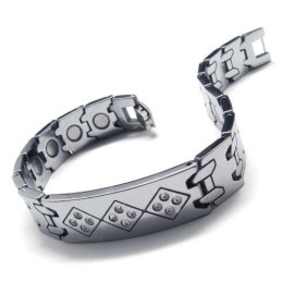 Brățară Bărbătească Din Carbură De Tungsten, Lățime 12 Mm, Cu Diamante