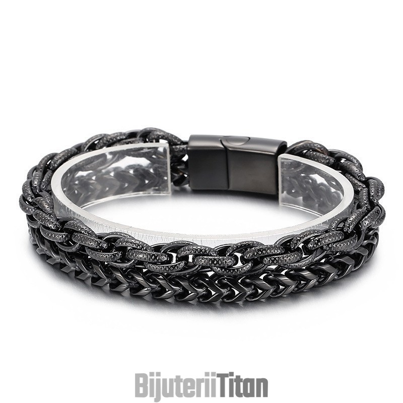 Brățară Din Titan Cu Strat Dublu Placată În Vid La Modă Pentru Bărbați Brățară Din Titan Cu Strat Dublu Placată În Vid La Modă Pentru Bărbați