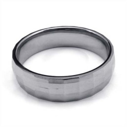 Inel De Tungsten Fațetat La Modă