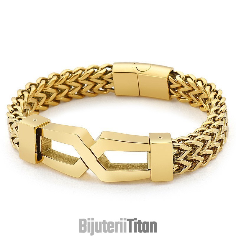 Brățară Bărbătească Din Titan, Tip Ochelari Hipster Hip-Hop Brățară Bărbătească Din Titan, Tip Ochelari Hipster Hip-Hop