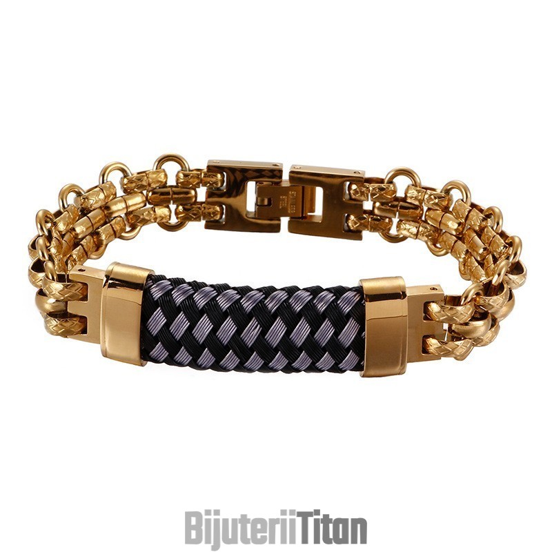 Brățări Bărbătești Din Titan Vintage Populare, Brățară Îndoită