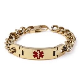 Brățară Bărbătească Cu Logo Medical Roșu, Ediție La Modă, Curbată, Bijuterii Din Titan