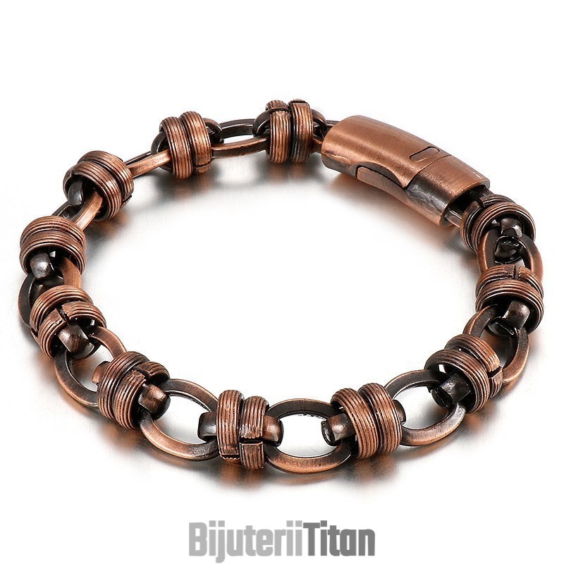 Brățară Bărbătească Vintage Din Bronz Oval Din Titan Brățară Bărbătească Vintage Din Bronz Oval Din Titan