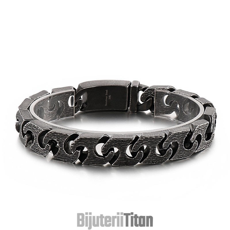 Brățară Vintage Din Titan, Geometrică Și Elegantă, Pentru Bărbați Brățară Vintage Din Titan, Geometrică Și Elegantă, Pentru Bărbați