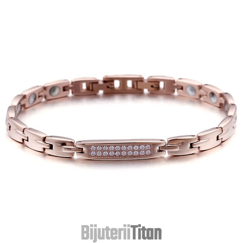 Brățară De Titan Cu Piatră De Germaniu La Modă Cu Diamante Pentru Cupluri