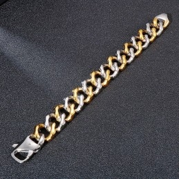 Brățări Inter-Gold Pentru Bărbați, Brățară Șlefuită Cu Patru Fețe, Bijuterii