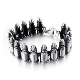 Accesorii Rock Gotice Șic Brățări Bărbătești Cu Model Bullet