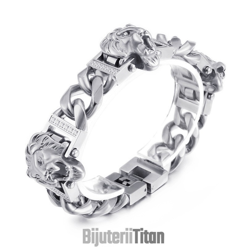 Brățară Cu Cap De Leu, Brățară, Brățară Hiphop, Dans Stradal, Bărbați, Bijuterii Din Titan
