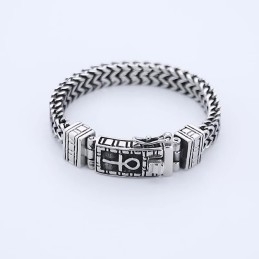 Brățară Cu Lanț Dublu Pentru Bărbați, Bijuterii Hip-Hop, Accesorii Elegante Din Titan