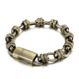 Brățară Bărbătească Vintage Din Bronz Oval Din Titan