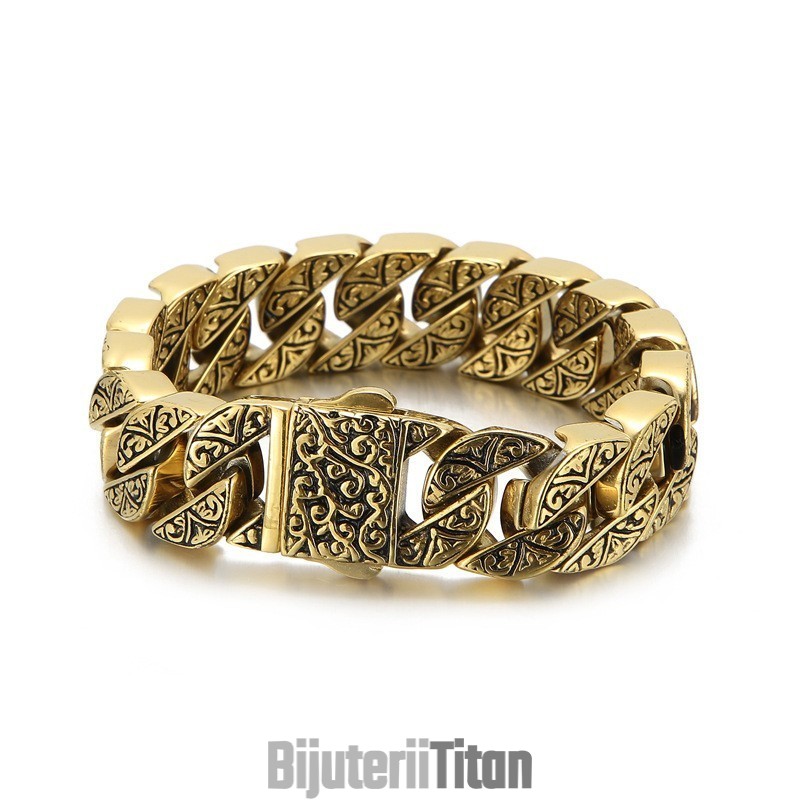 Brățară Din Titan Turnată Cu Model Pentru Bărbați Brățară Din Titan Turnată Cu Model Pentru Bărbați